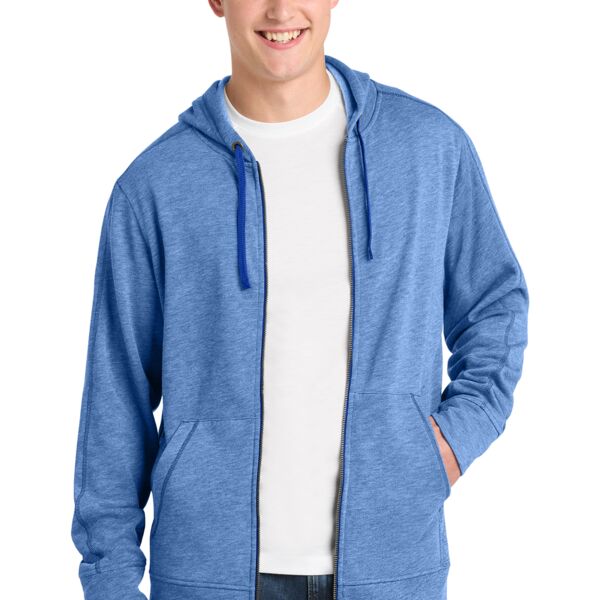 ® PosiCharge ® Tri Blend Wicking Fleece Full Zip Hooded Jacket Thumbnail